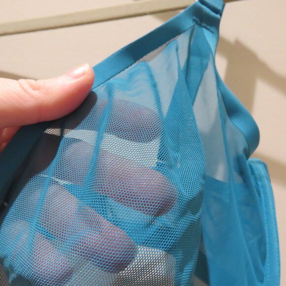 CUUP The Plunge Mesh Bra in Turquoise Teal - Size 34H - Picture 7 of 14